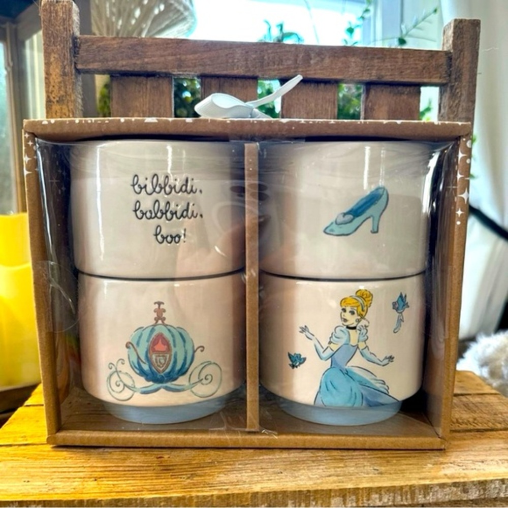 NWT Disney Rae Dunn 2024 Cinderella Stackable Ramekins | Set of 4